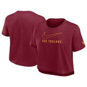 USC Trojans Women's Nike Cardinal Dri-FIT Performance Crop T-Shirt